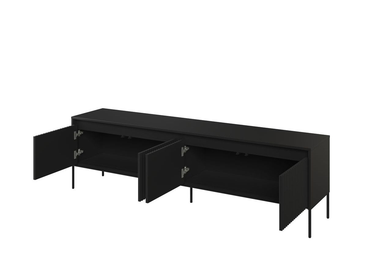 Ensemble LENARA avec buffet 193 cm + meuble TV 193 cm + table basse avec tasseaux et LED