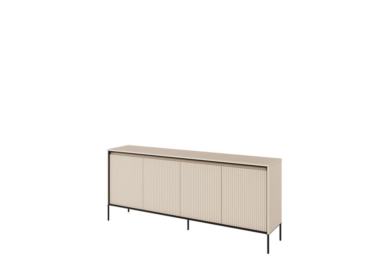 Ensemble LENARA avec buffet 193 cm + meuble TV 193 cm + table basse avec tasseaux et LED