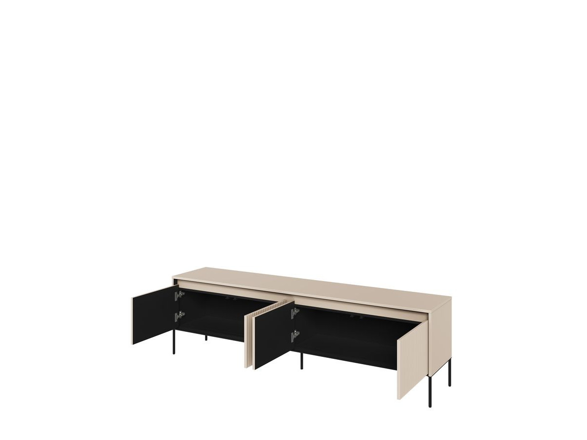 Ensemble LENARA avec buffet 193 cm + meuble TV 193 cm + table basse avec tasseaux et LED