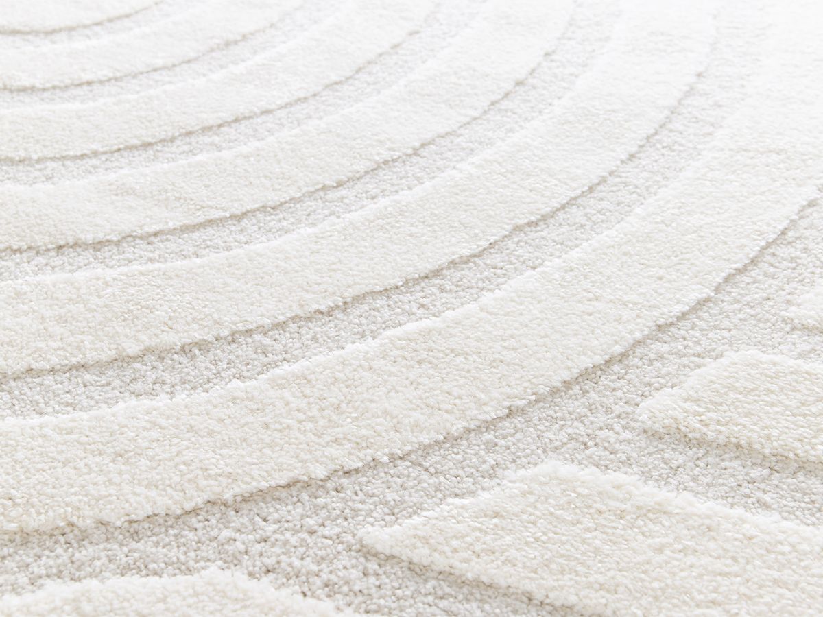 Tapis poils ras SHYLO motif géométrique beige — vue 6