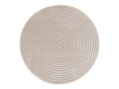 Tapis rond poils ras ONDELIA motif géométrique