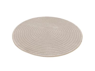 Tapis rond poils ras ONDELIA motif géométrique