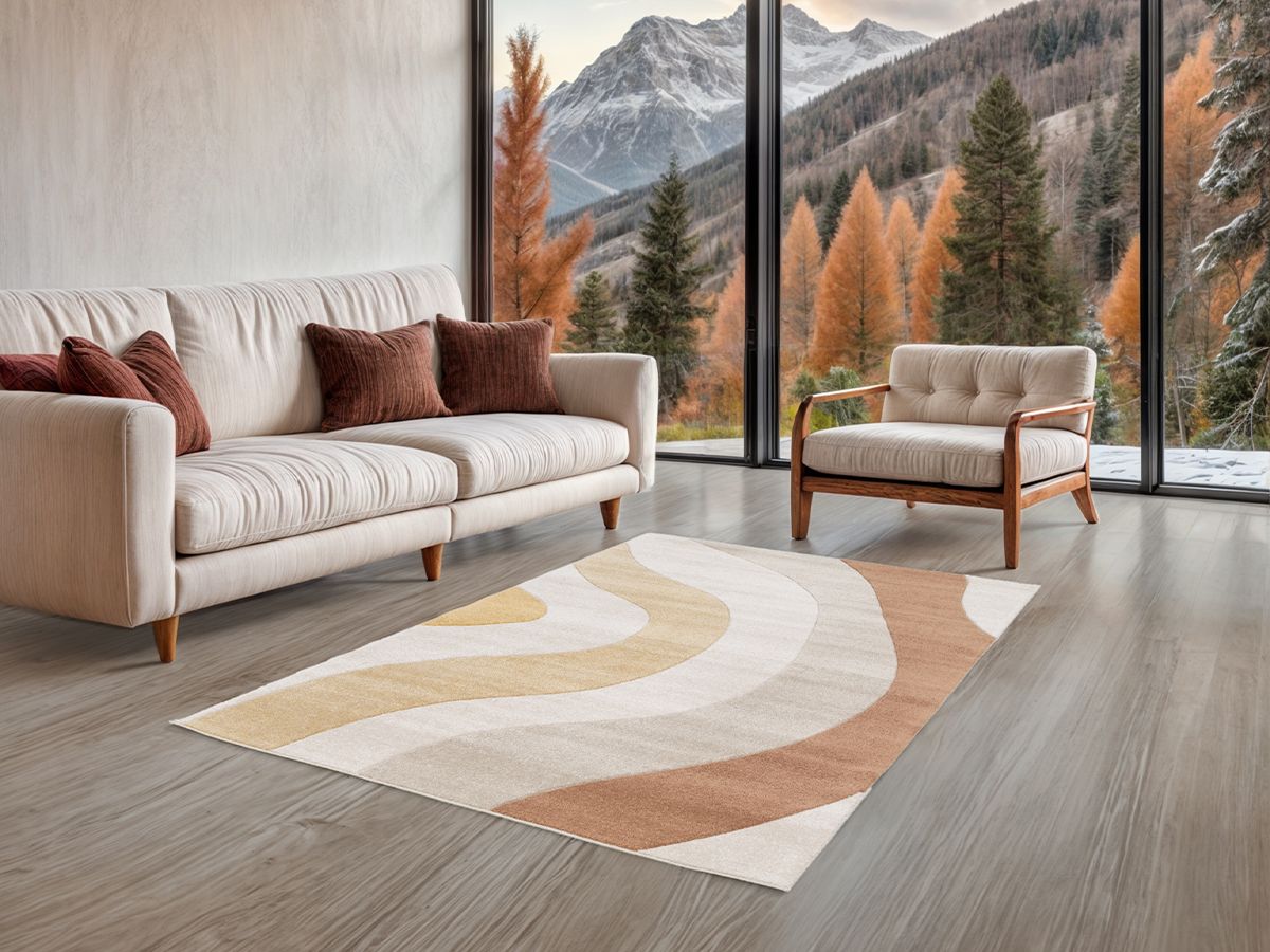 NOVA laagpolig vloerkleed met abstract patroon