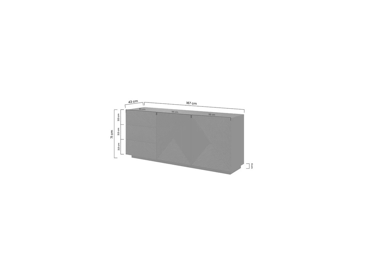 ALICE 2-deurs dressoir 167 cm