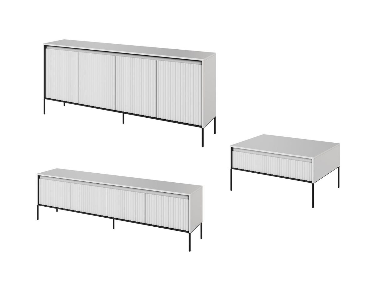 Buffet 4 portes 193 cm LENARA avec tasseaux