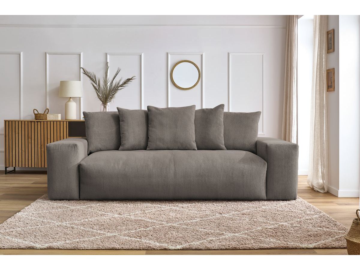 Canapé droit convertible coffre VOLTAIRE taupe — vue 5