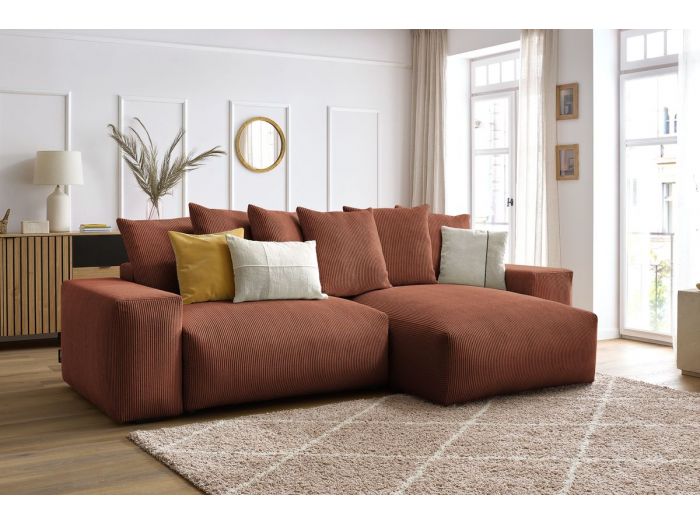 Canapé d'angle réversible convertible coffre VOLTAIRE