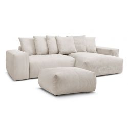 Angle réversible convertible coffre + pouf