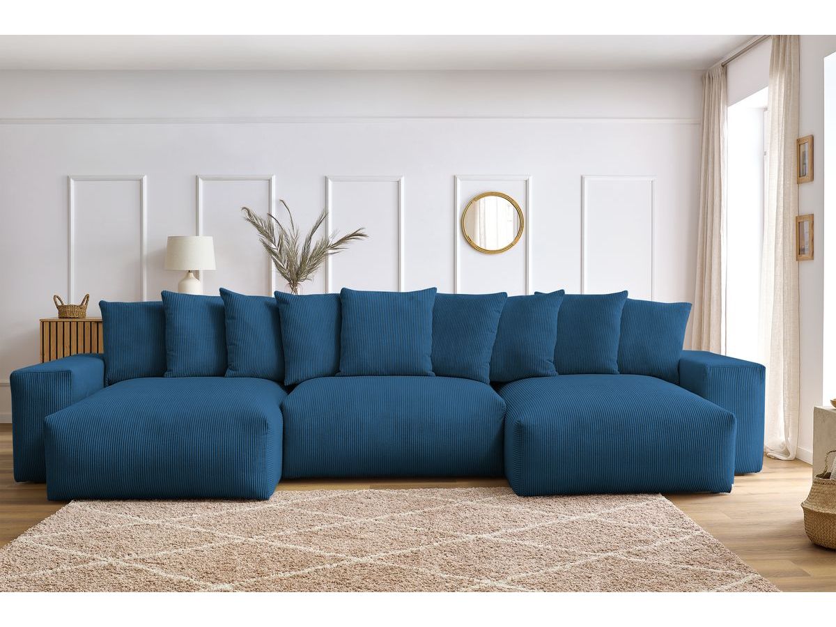 Canapé panoramique convertible coffre VOLTAIRE bleu foncé — vue 5