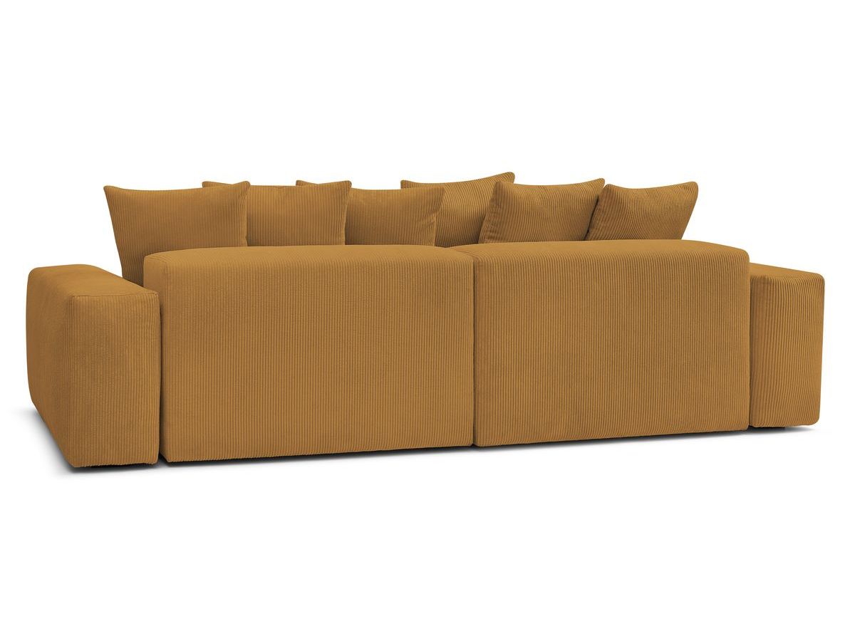 Canapé d'angle réversible convertible coffre VOLTAIRE avec pouf