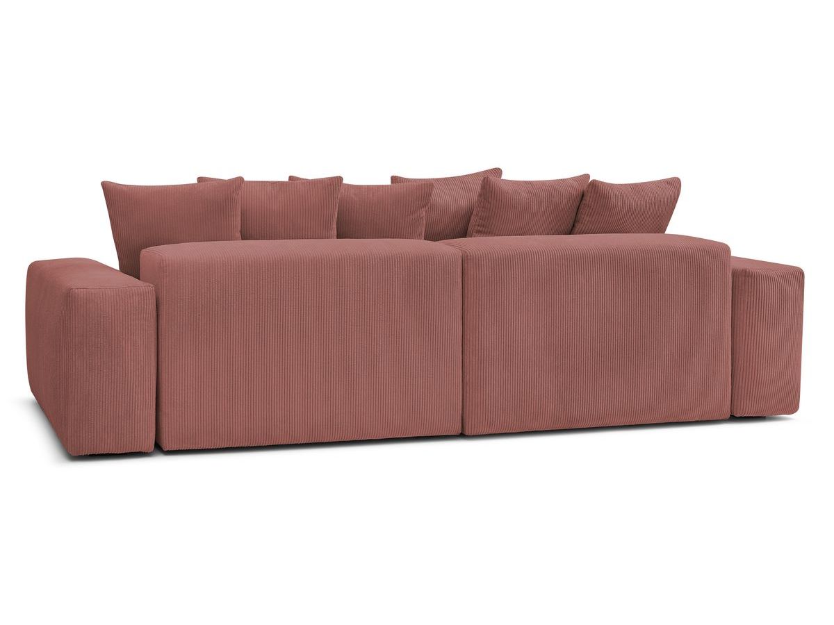 Canapé d'angle réversible convertible coffre VOLTAIRE avec pouf