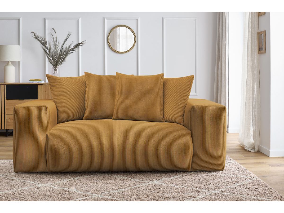 Canapé droit 2 places VOLTAIRE jaune — vue 5