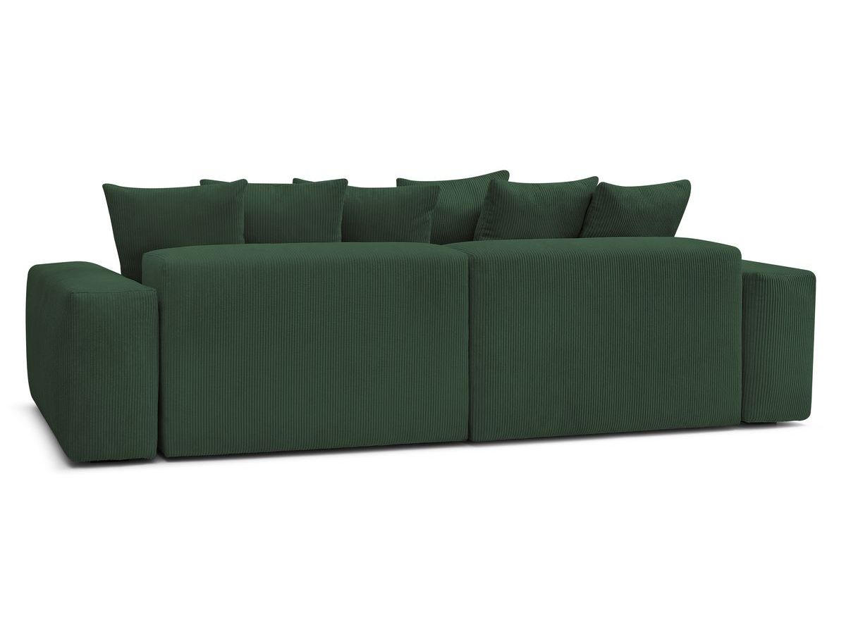 Canapé d'angle réversible convertible coffre VOLTAIRE avec pouf