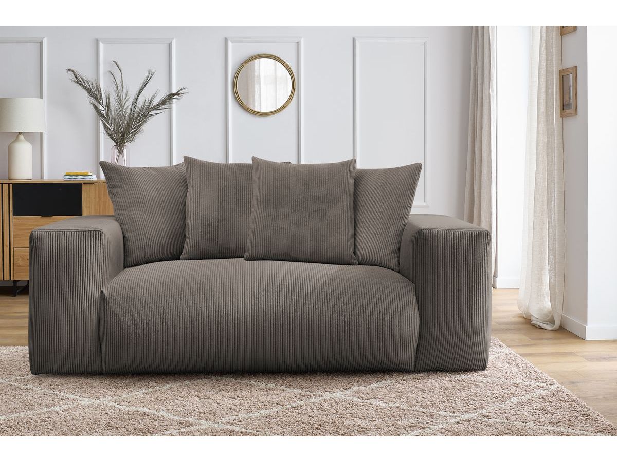 Canapé droit 2 places VOLTAIRE taupe — vue 5