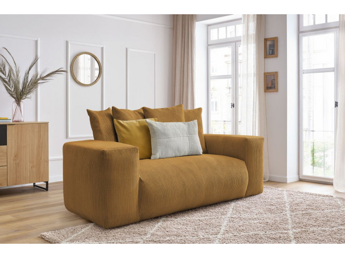 Canapé droit fixe 2 places ultra moelleux VOLTAIRE