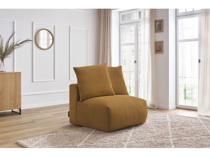 Chauffeuse 1 place sans accoudoir pour canapé modulable ultra moelleux VOLTAIRE