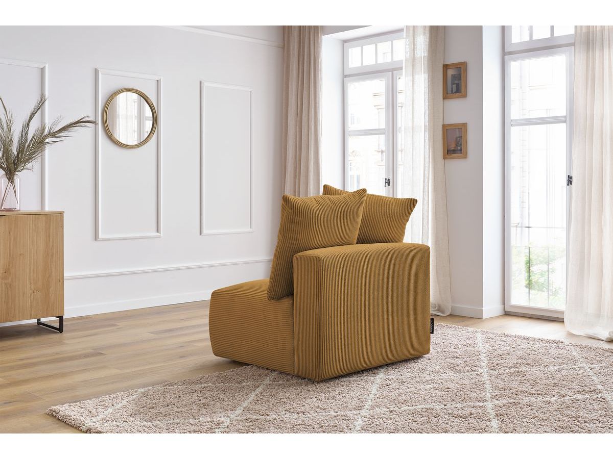 Chauffeuse 1 place sans accoudoir pour canapé modulable VOLTAIRE jaune — vue 5