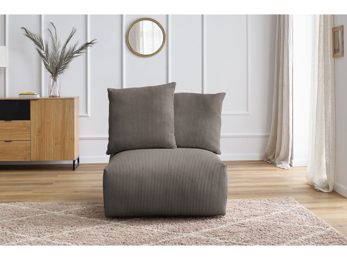 Chauffeuse 1 place sans accoudoir pour canapé modulable VOLTAIRE