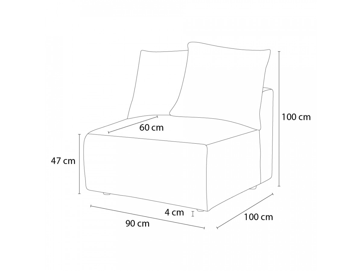 Canapé d'angle fixe EVEREST tissu chiné - Orange - Angle droit - 10 coussins