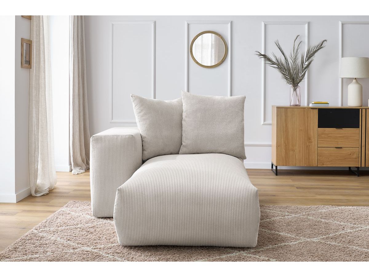 Méridienne avec accoudoir pour canapé modulable VOLTAIRE
