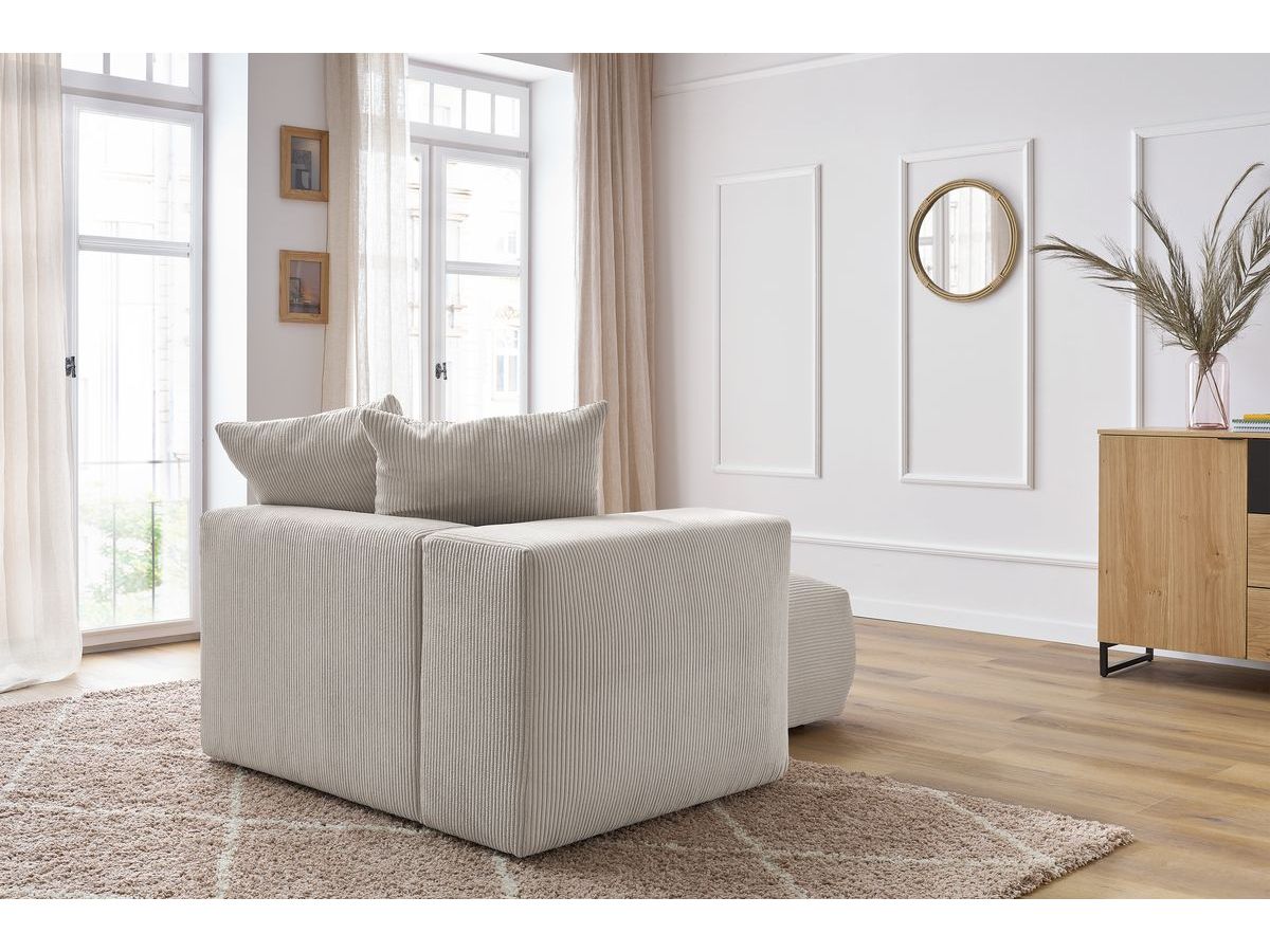 Méridienne avec accoudoir pour canapé modulable VOLTAIRE beige — vue 5