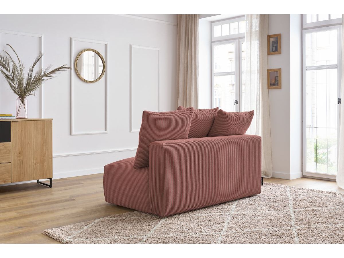 Chauffeuse 2 places sans accoudoir pour canapé modulable VOLTAIRE rose — vue 5
