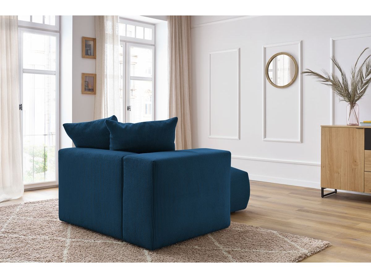 Méridienne avec accoudoir pour canapé modulable VOLTAIRE bleu foncé — vue 5