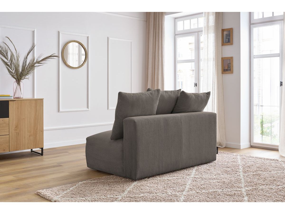 Chauffeuse 2 places sans accoudoir pour canapé modulable VOLTAIRE taupe — vue 5