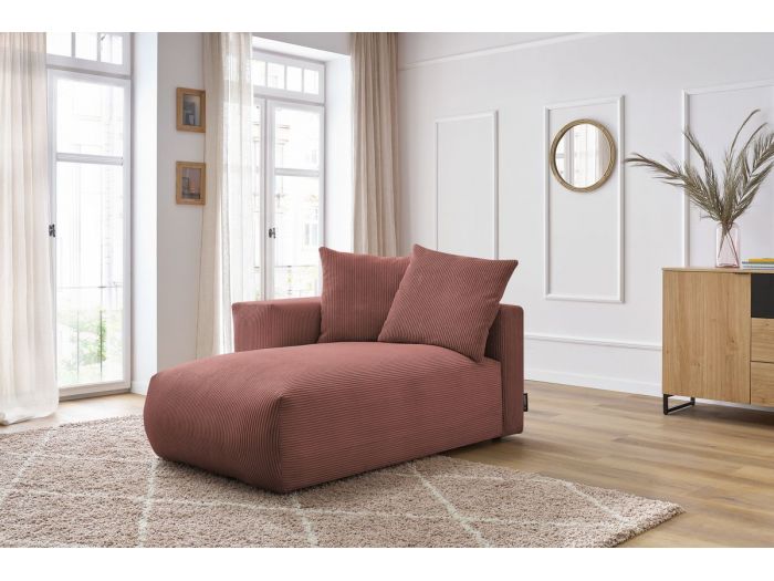 Méridienne avec accoudoir pour canapé modulable ultra moelleux VOLTAIRE