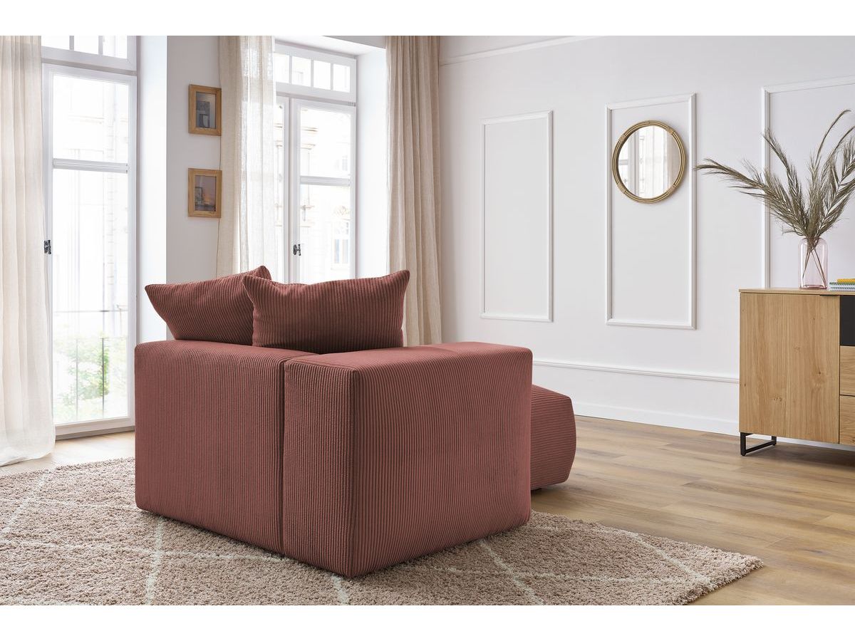 Méridienne avec accoudoir pour canapé modulable VOLTAIRE rose — vue 5