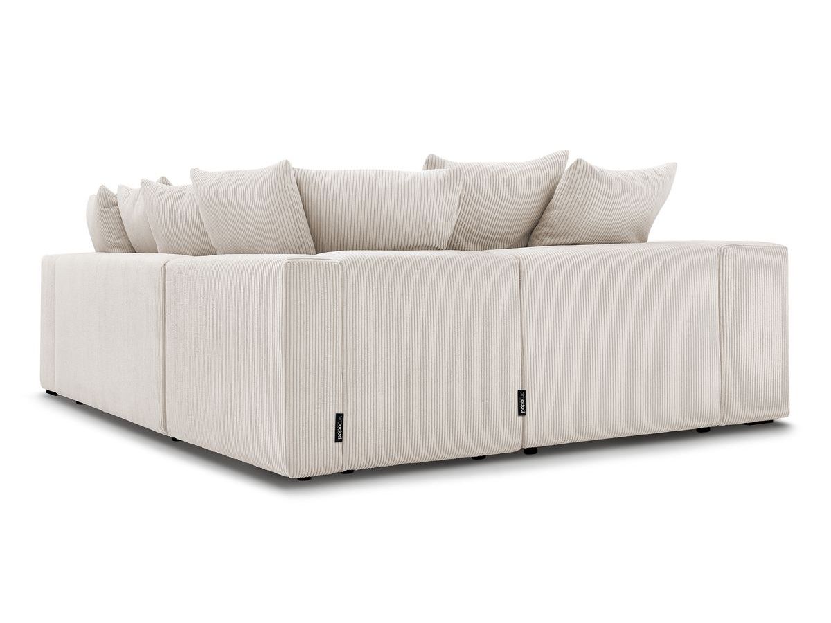 Canapé d'angle fixe modulable VOLTAIRE avec 1 chauffeuse 2 places, 1 angle et 1 chauffeuse 1 place
