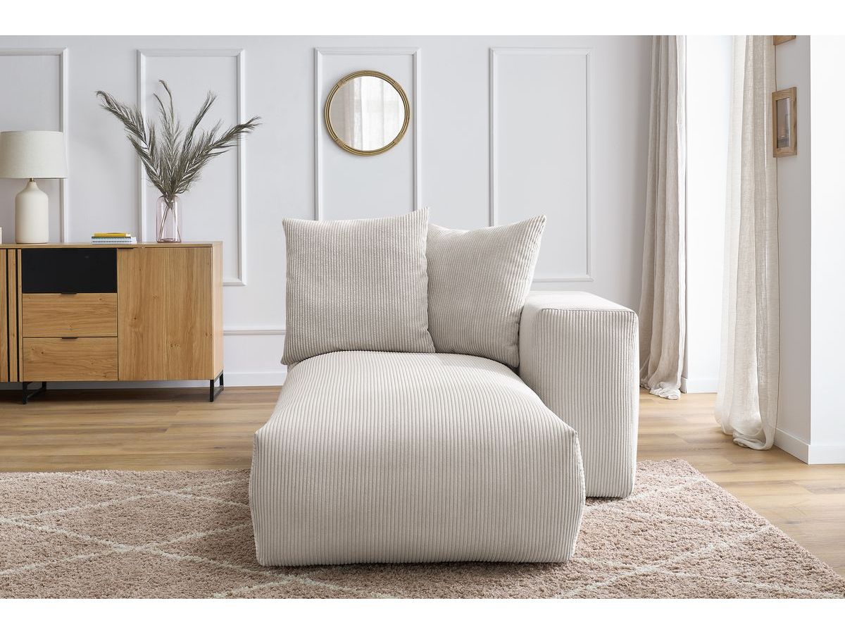 Méridienne avec accoudoir pour canapé modulable VOLTAIRE