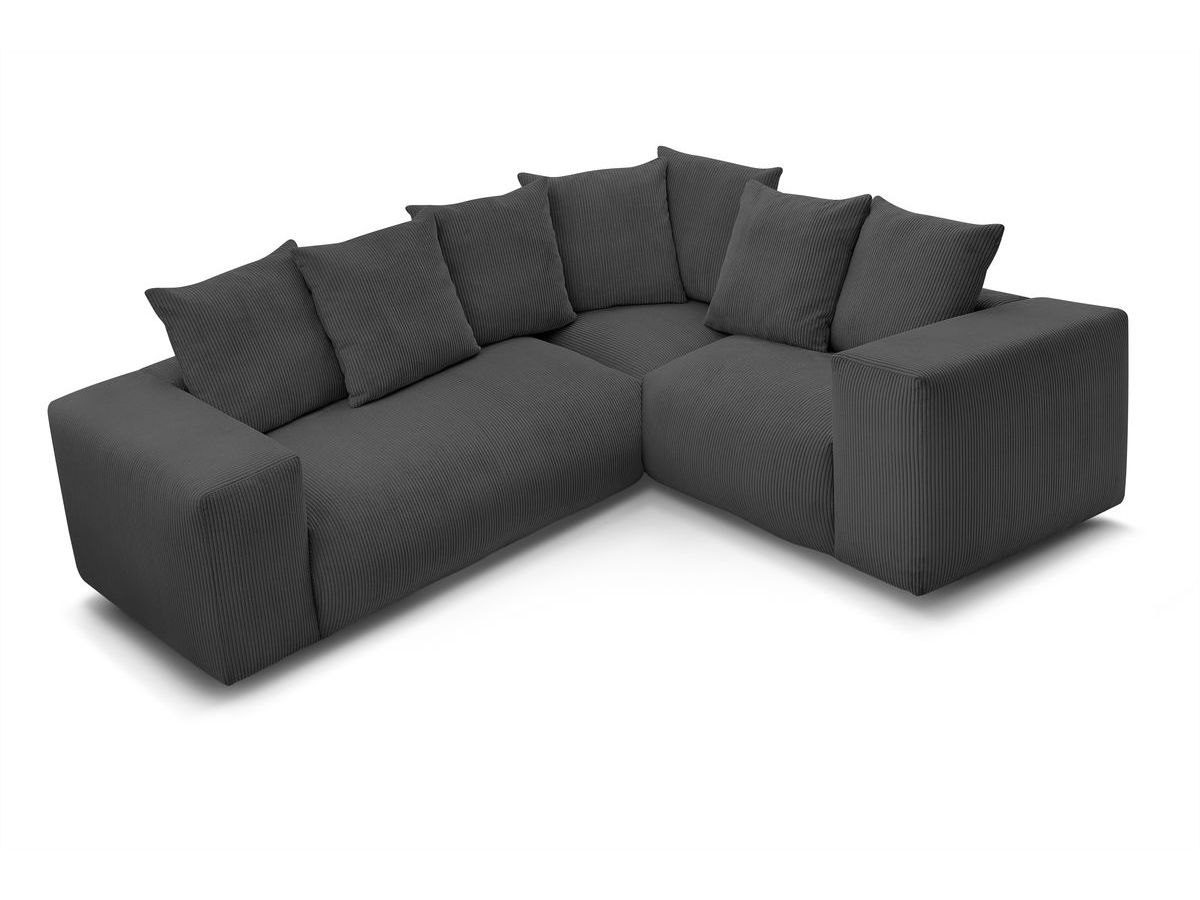 Canapé d'angle fixe modulable VOLTAIRE avec 1 chauffeuse 2 places, 1 angle et 1 chauffeuse 1 place
