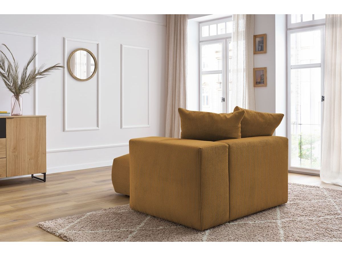 Méridienne avec accoudoir pour canapé modulable VOLTAIRE jaune angle droit BOBOCHIC 1 places - Vue supplémentaire 3