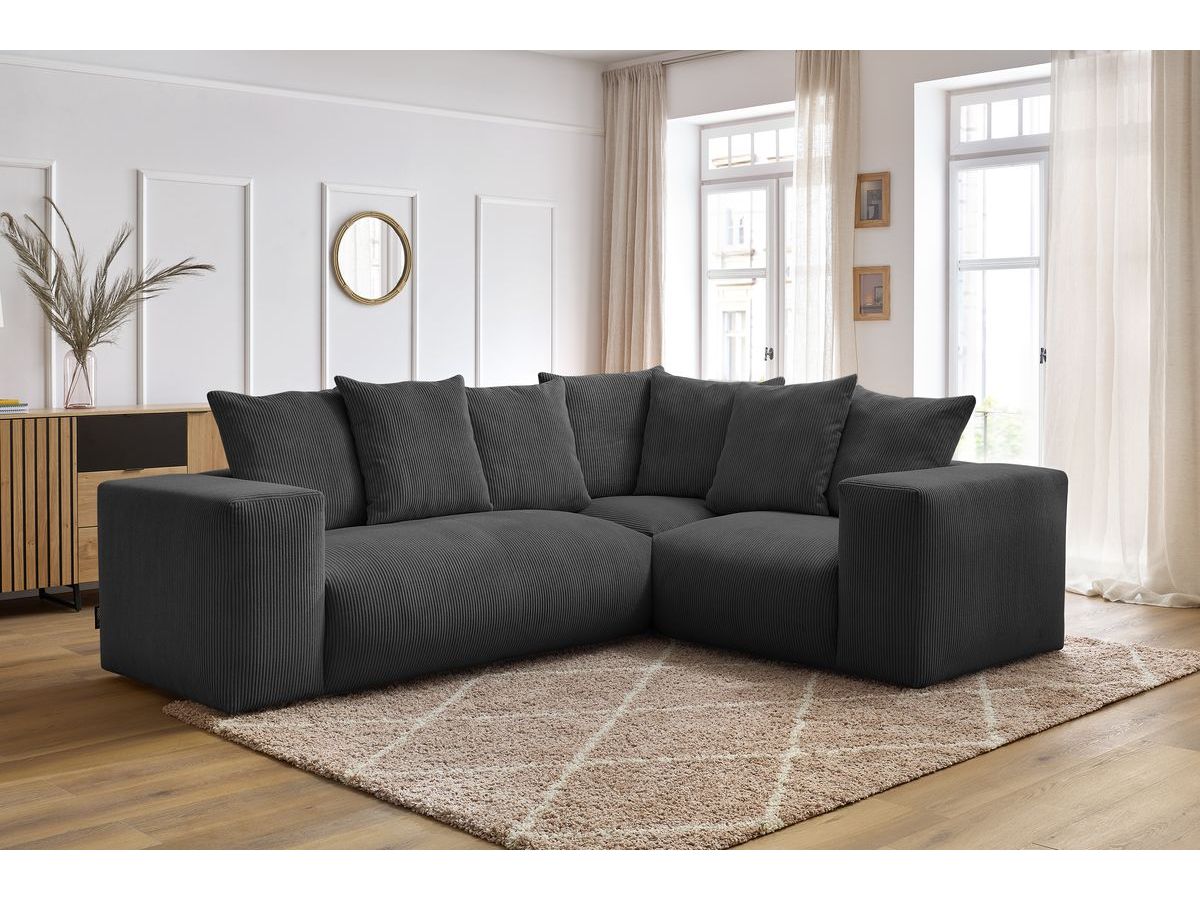 Canapé d'angle fixe modulable VOLTAIRE avec 1 chauffeuse 2 places, 1 angle et 1 chauffeuse 1 place