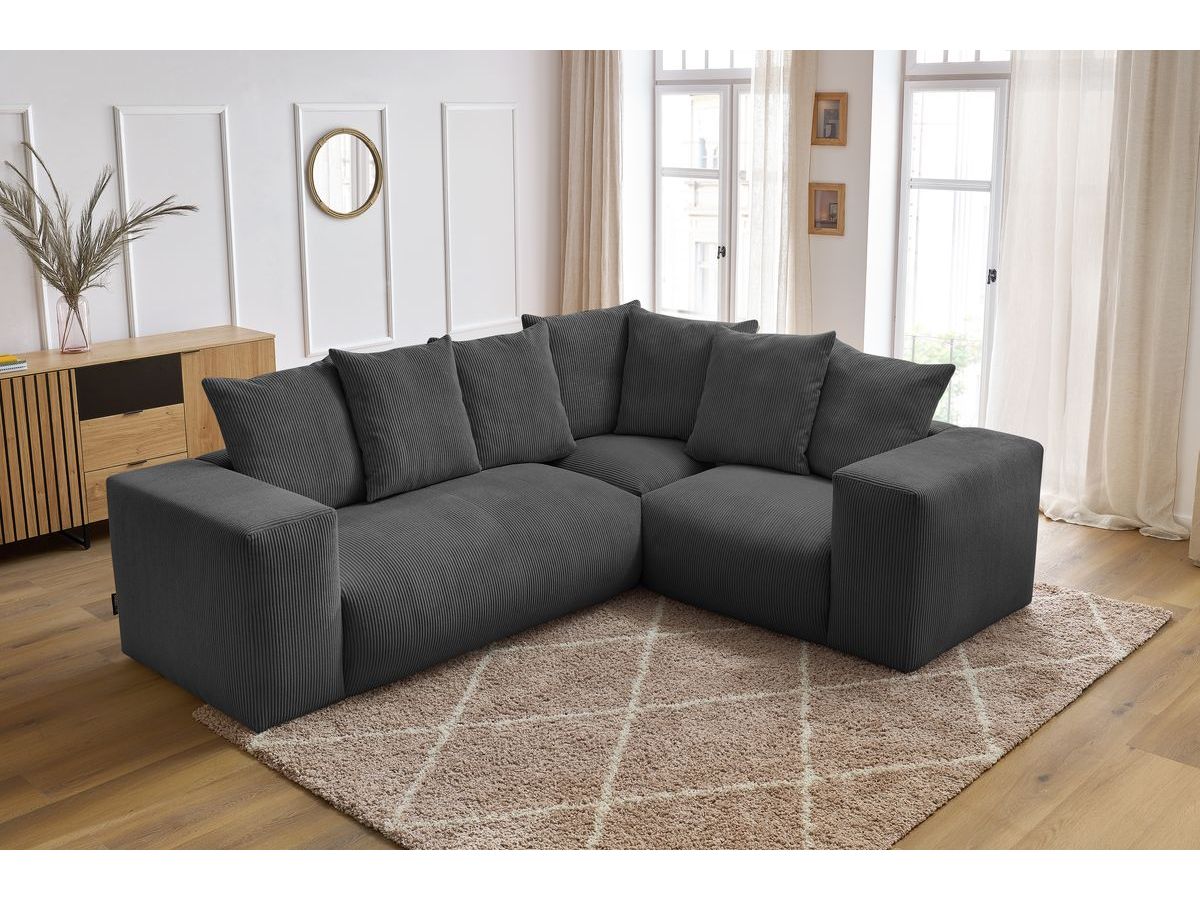 Canapé d'angle fixe modulable VOLTAIRE avec 1 chauffeuse 2 places, 1 angle et 1 chauffeuse 1 place