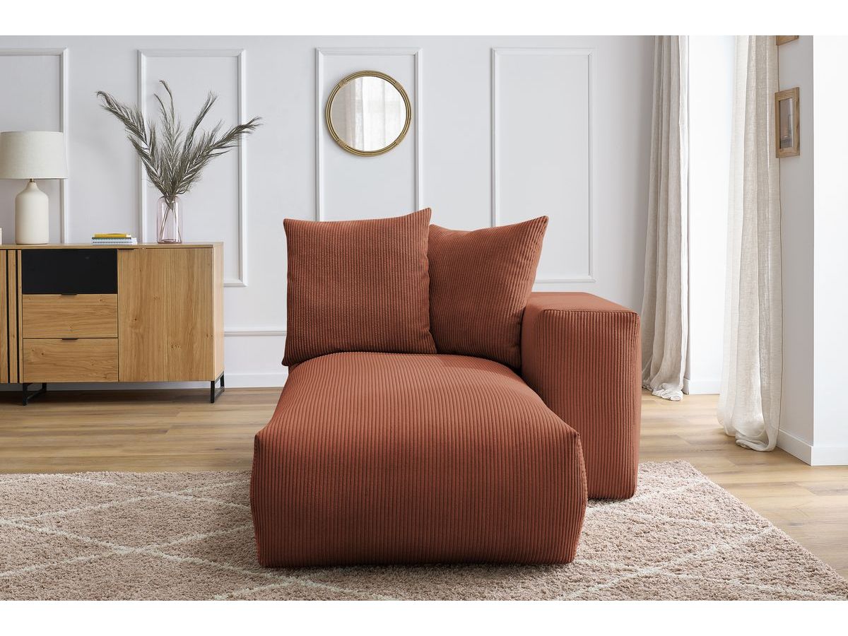 Méridienne avec accoudoir pour canapé modulable VOLTAIRE