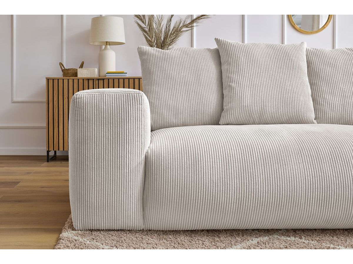 VOLTAIRE modulaire vaste hoekbank met 1 2-zits fauteuil, 1 hoekbank, 1 1-zits fauteuil en 1 poef