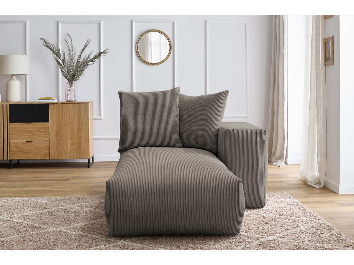 Méridienne avec accoudoir pour canapé modulable VOLTAIRE