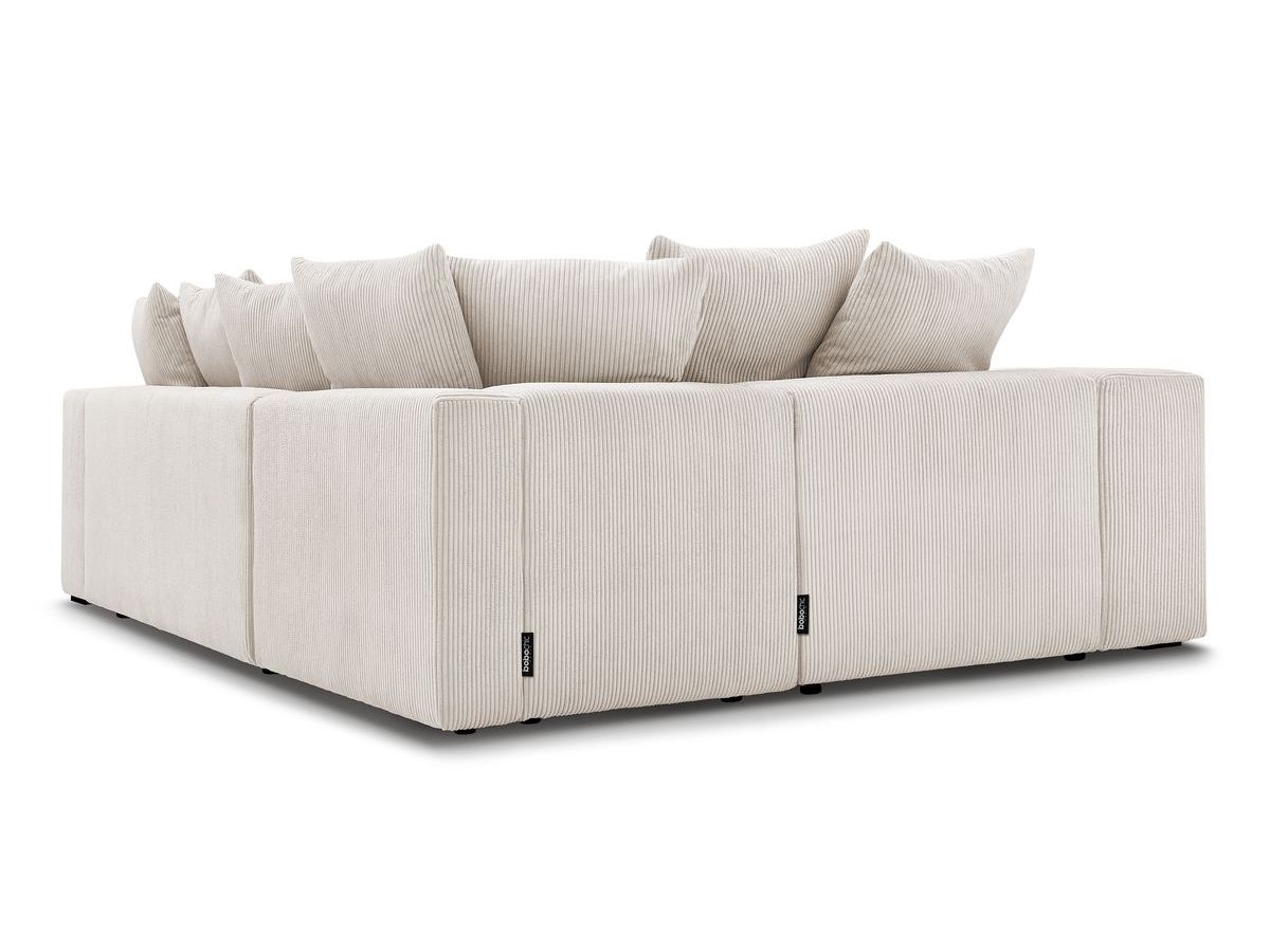 VOLTAIRE modulaire vaste hoekbank met 1 2-zits fauteuil, 1 hoekbank, 1 1-zits fauteuil en 1 poef