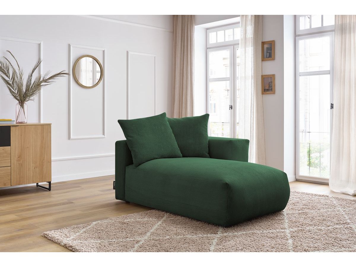 Chaise longue met armleuning voor modulaire bank VOLTAIRE