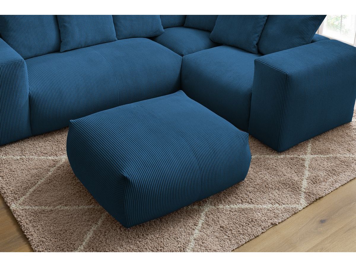 Canapé d'angle modulable VOLTAIRE bleu foncé — vue 5