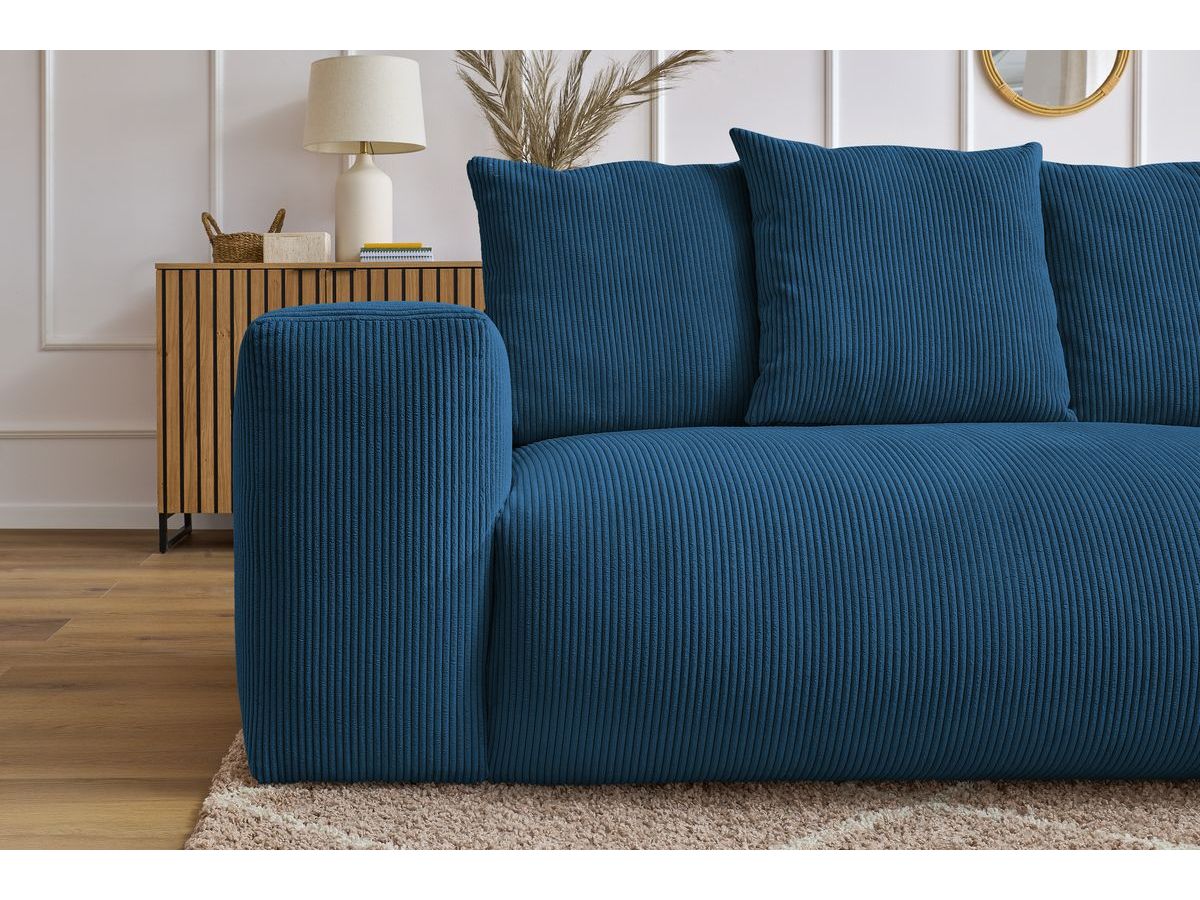 VOLTAIRE modulaire vaste hoekbank met 1 2-zits fauteuil, 1 hoekbank, 1 1-zits fauteuil en 1 poef