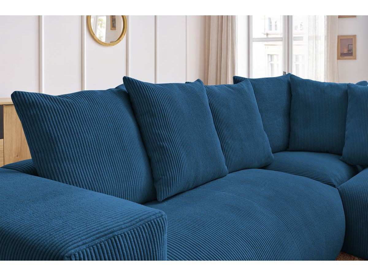 VOLTAIRE modulaire vaste hoekbank met 1 2-zits fauteuil, 1 hoekbank, 1 1-zits fauteuil en 1 poef