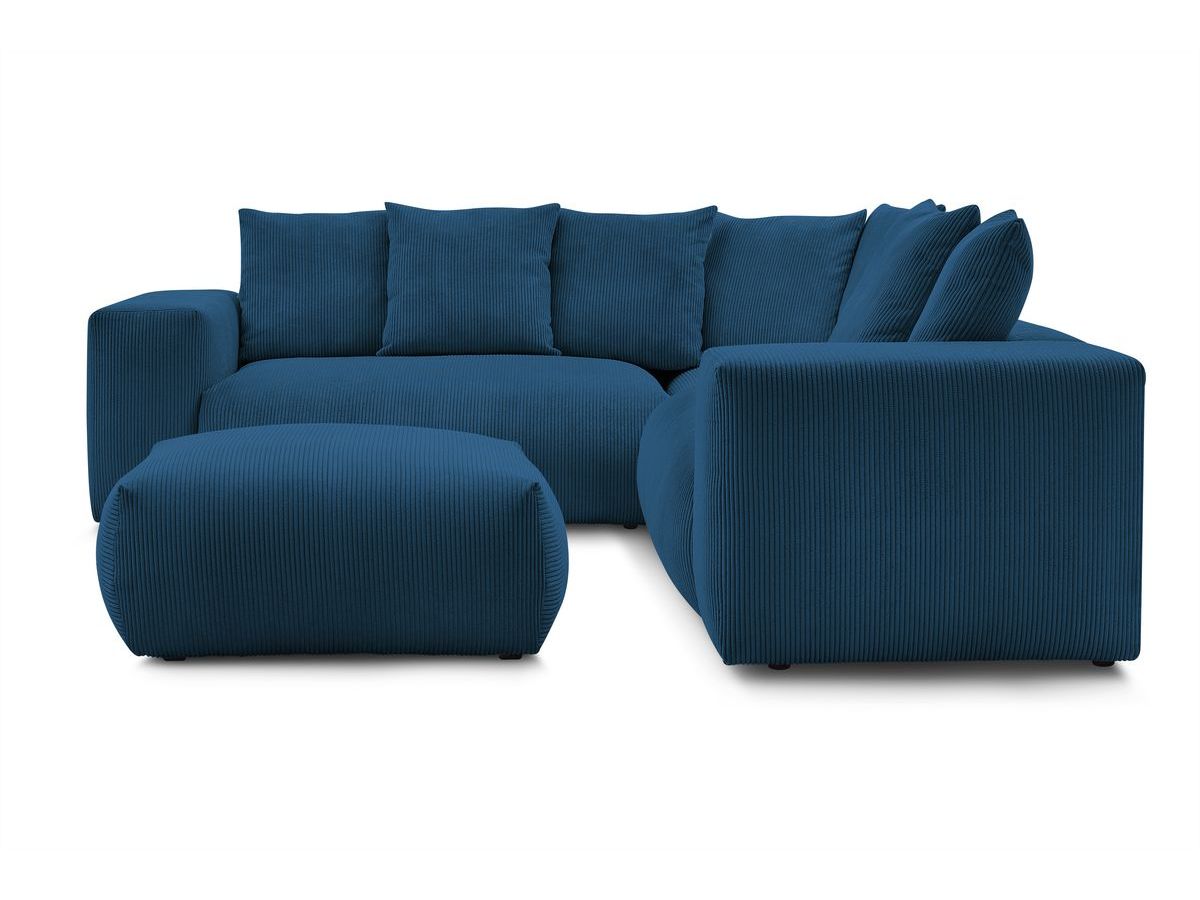 VOLTAIRE modulaire vaste hoekbank met 1 2-zits fauteuil, 1 hoekbank, 1 1-zits fauteuil en 1 poef
