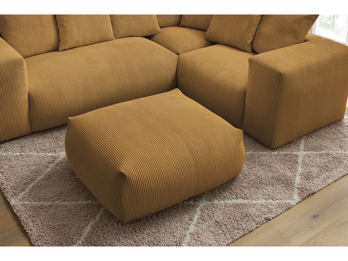 Canapé d'angle modulable VOLTAIRE jaune — vue 5