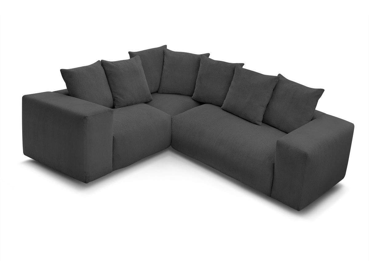 Canapé d'angle fixe modulable VOLTAIRE avec 1 chauffeuse 2 places, 1 angle et 1 chauffeuse 1 place