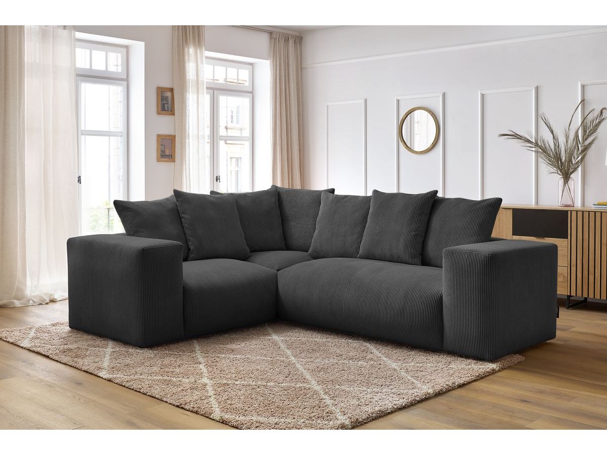 Canapé d'angle fixe modulable VOLTAIRE avec 1 chauffeuse 2 places, 1 angle et 1 chauffeuse 1 place