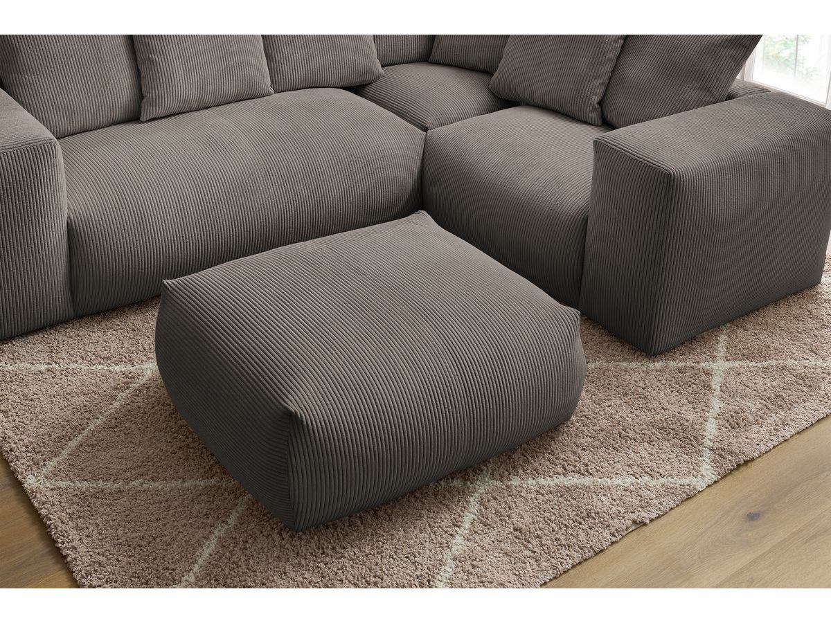 Canapé d'angle modulable VOLTAIRE taupe — vue 5