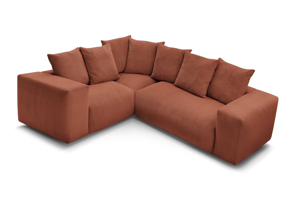 Canapé d'angle fixe modulable VOLTAIRE avec 1 chauffeuse 2 places, 1 angle et 1 chauffeuse 1 place